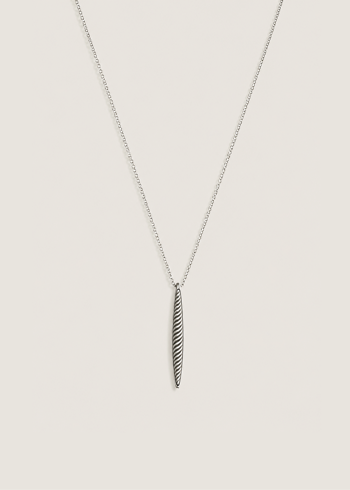 Sleek Wave Pendant Necklace