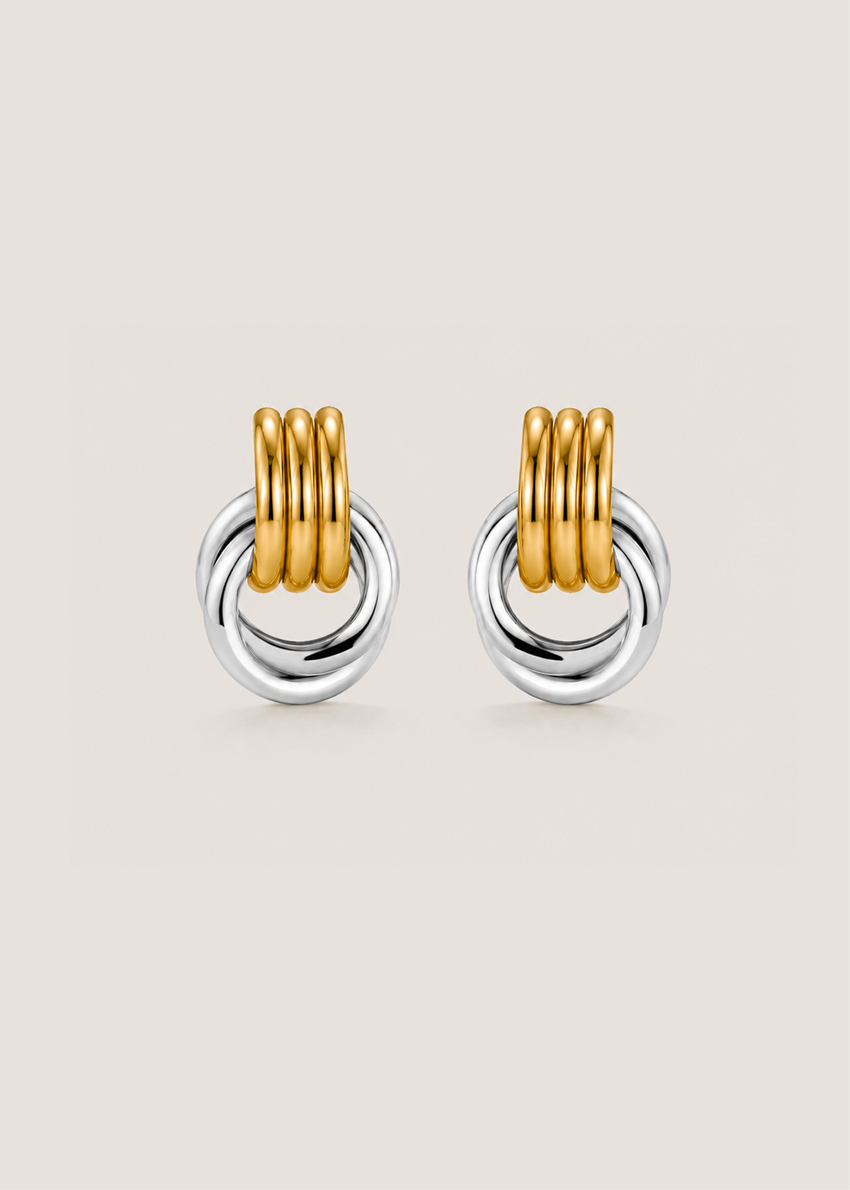 Polished Sphere Hoop Earrings