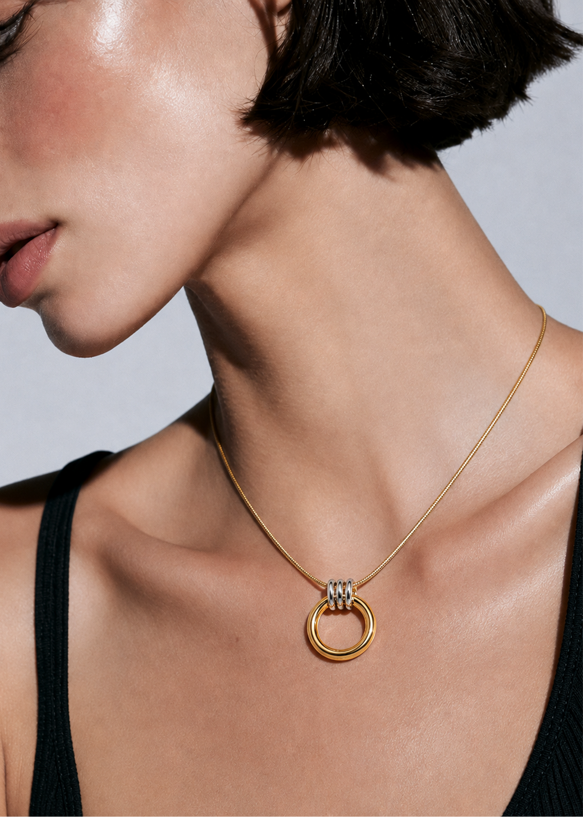 Eternal Intertwined Ring Necklace