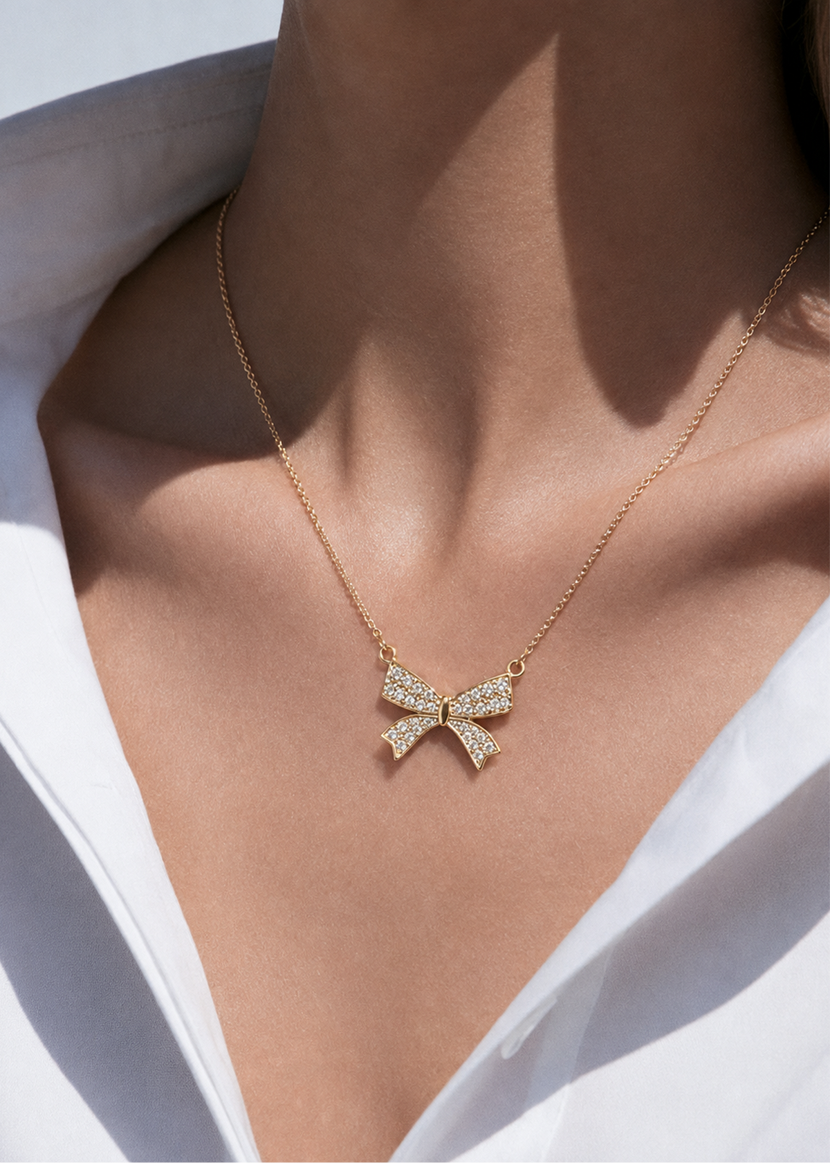Graceful Bow Necklace