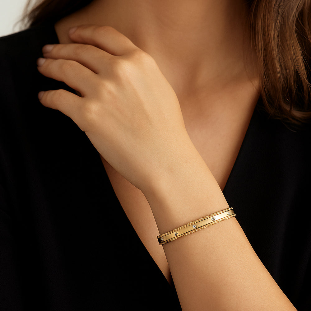Diamond Twist Bangle