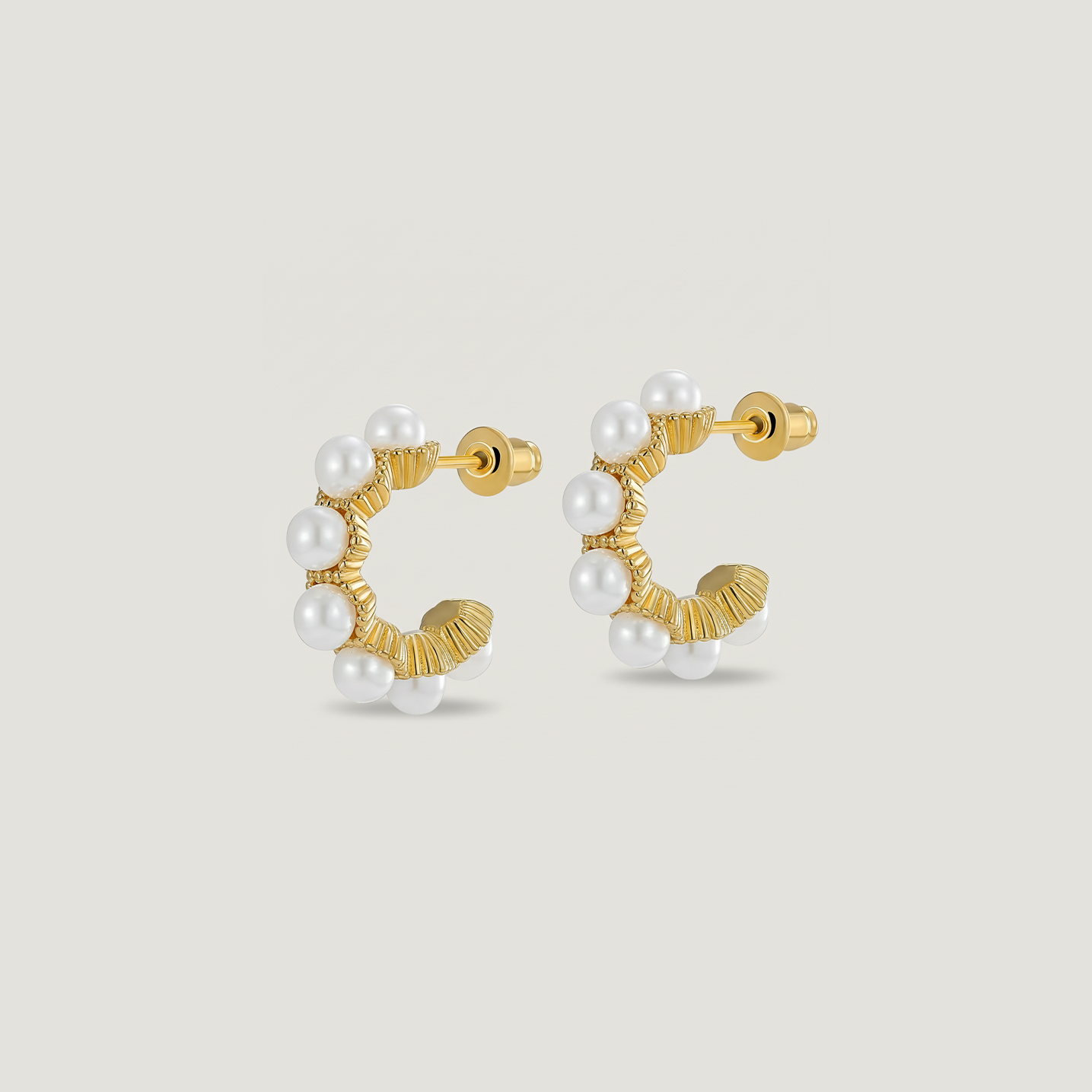 Pearl Hoop Earrings
