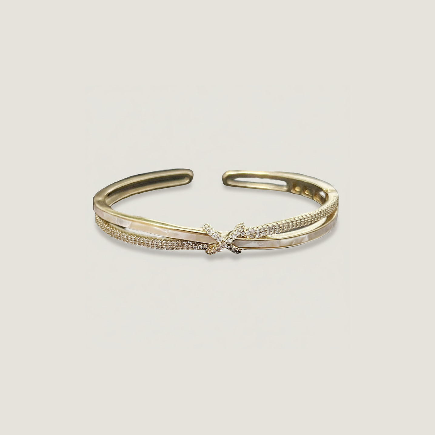 X-Cross Crystal Cuff