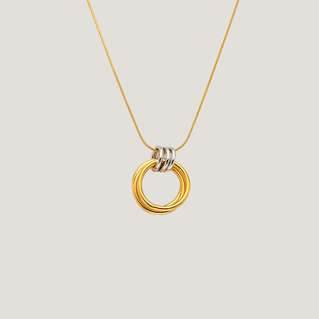 Eternal Intertwined Ring Necklace
