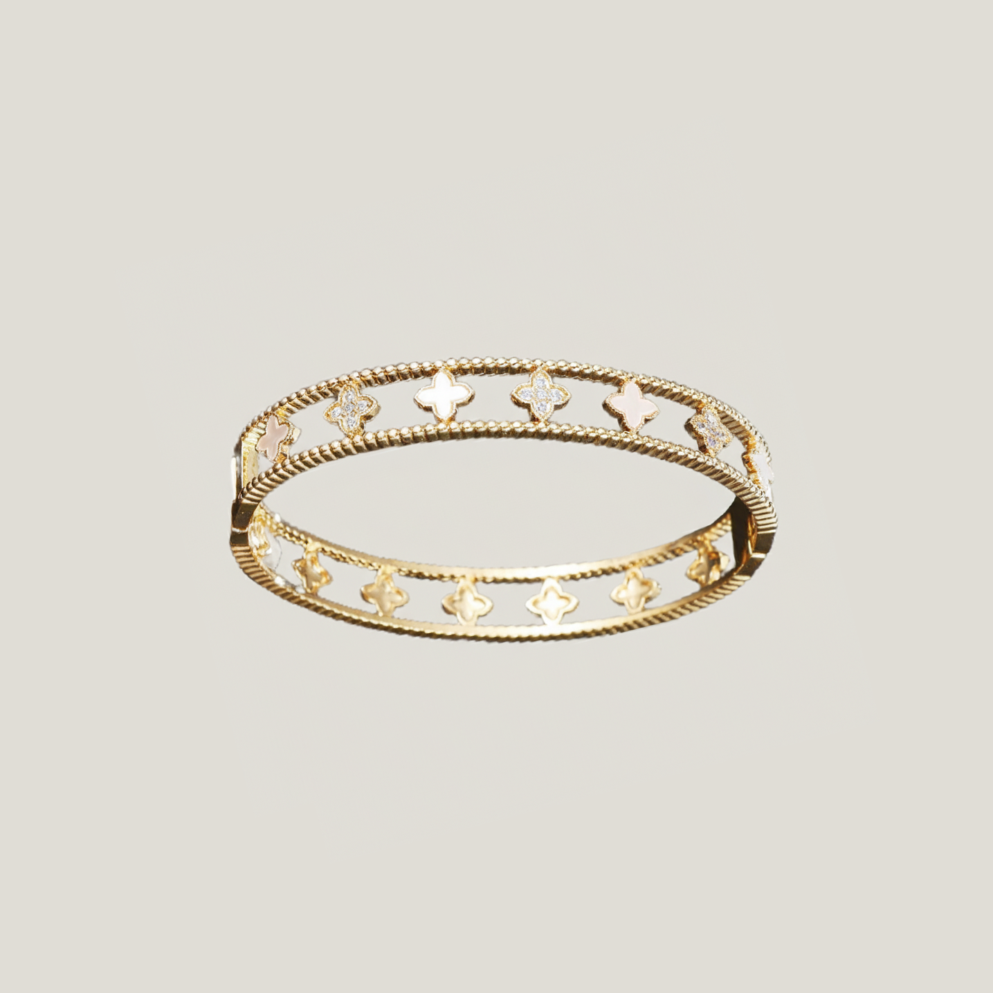 Clover Cutout Bangle Bracelet