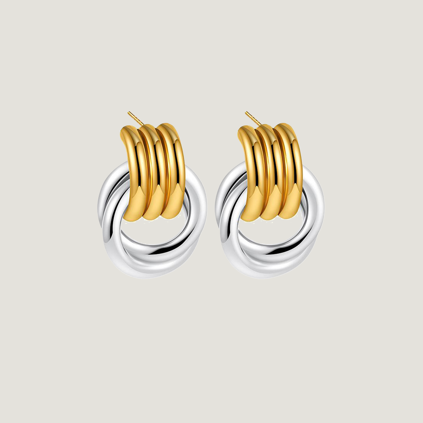 Polished Sphere Hoop Earrings