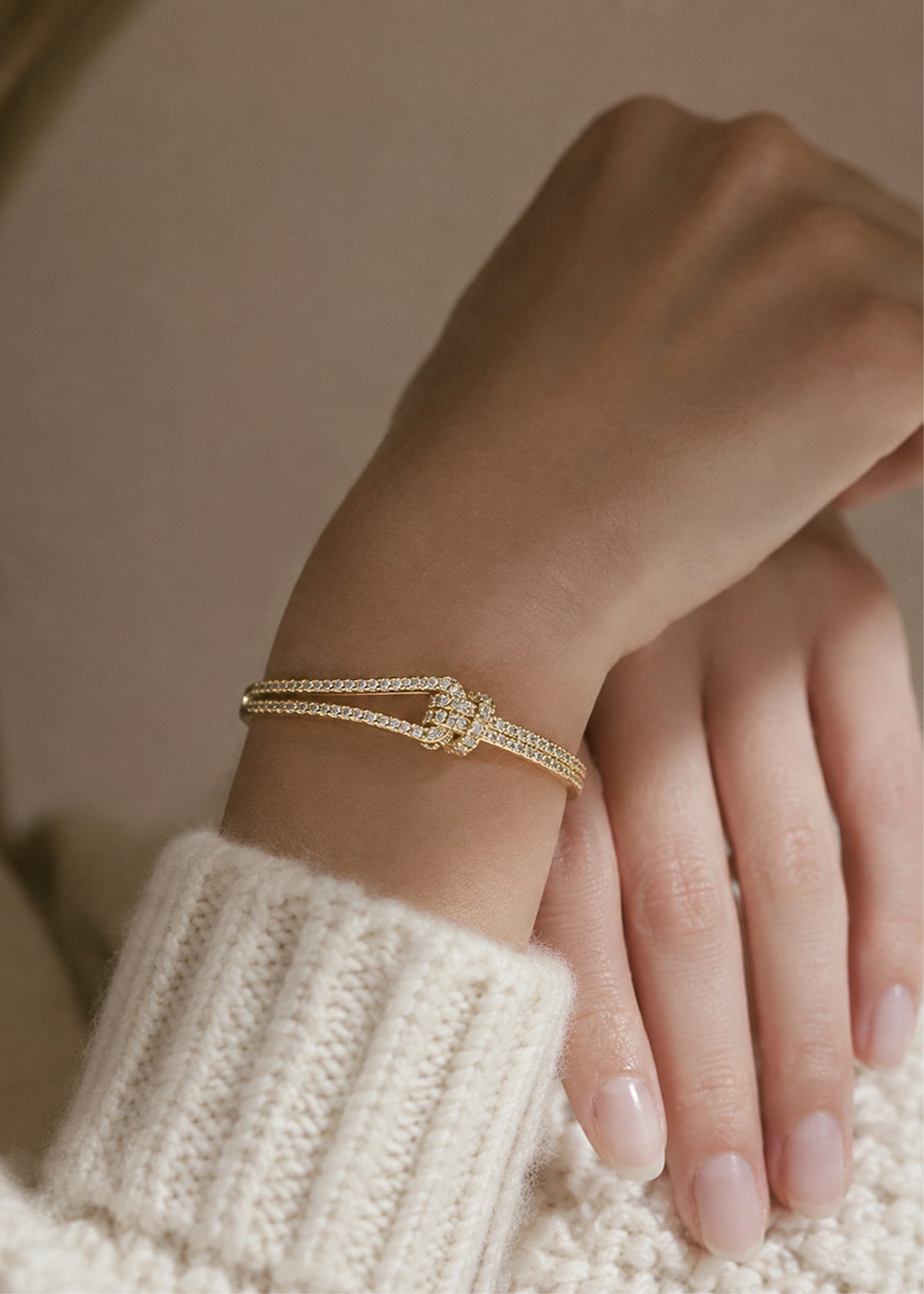 Knot Open Cuff Bracelet