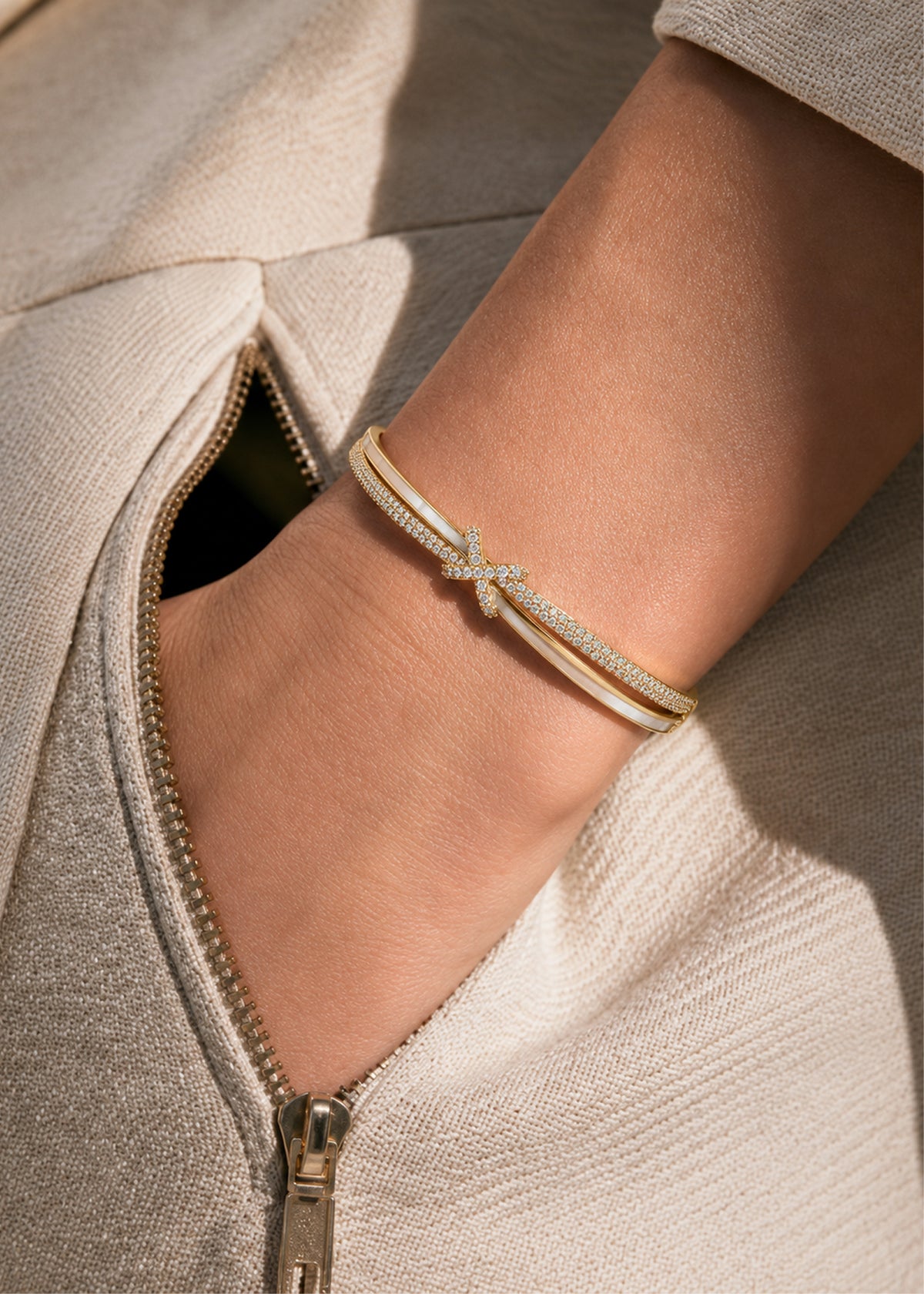 X-Cross Crystal Cuff