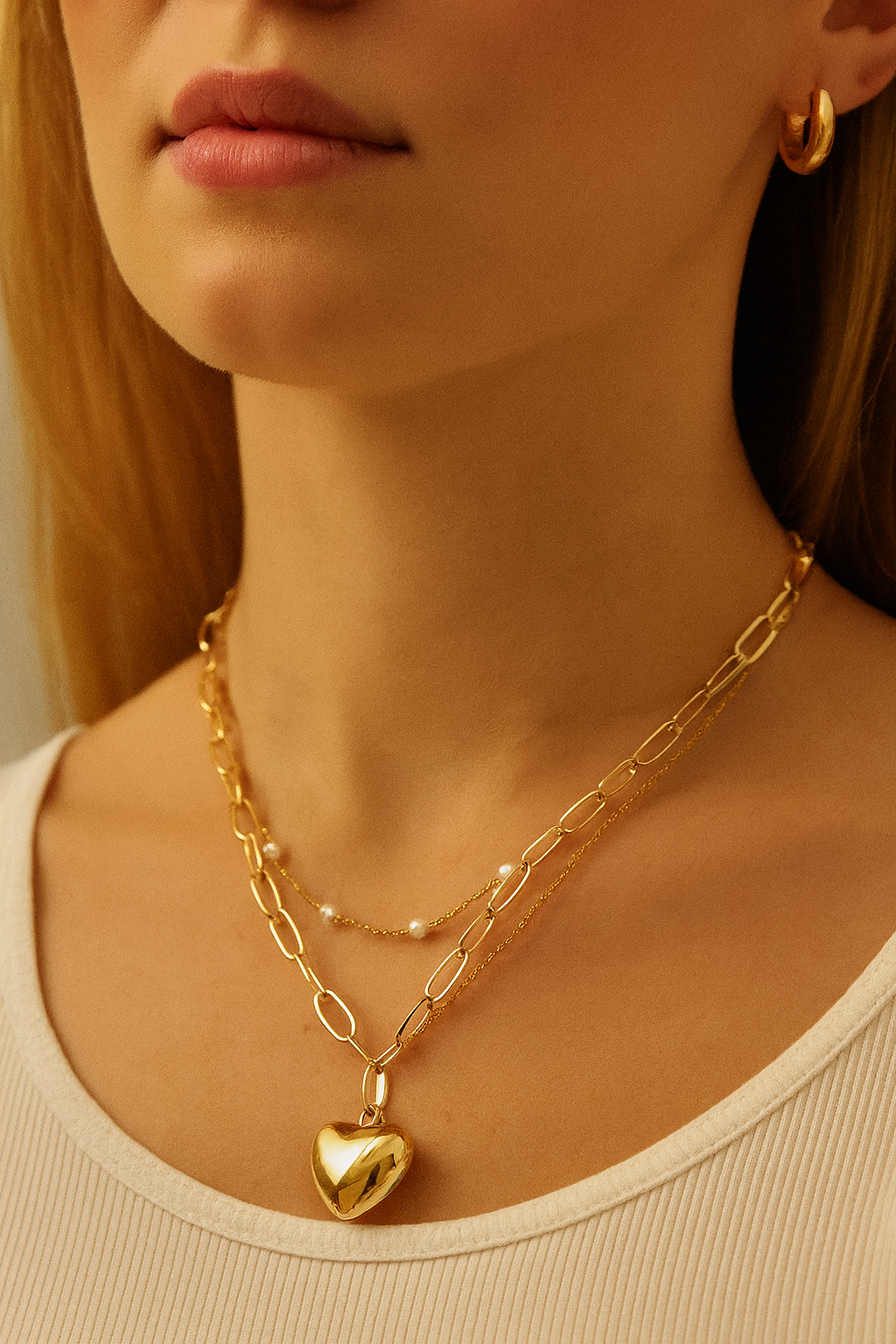 Refined Heart Pendant Necklace