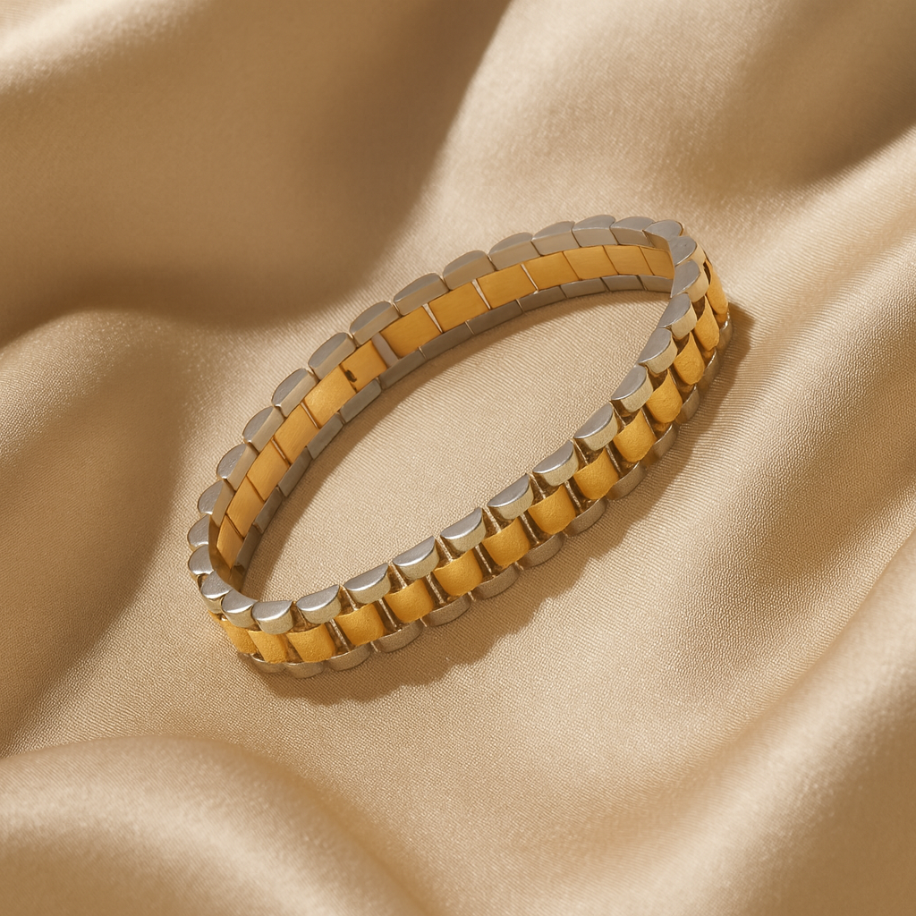 Dual Tone Link Bracelet