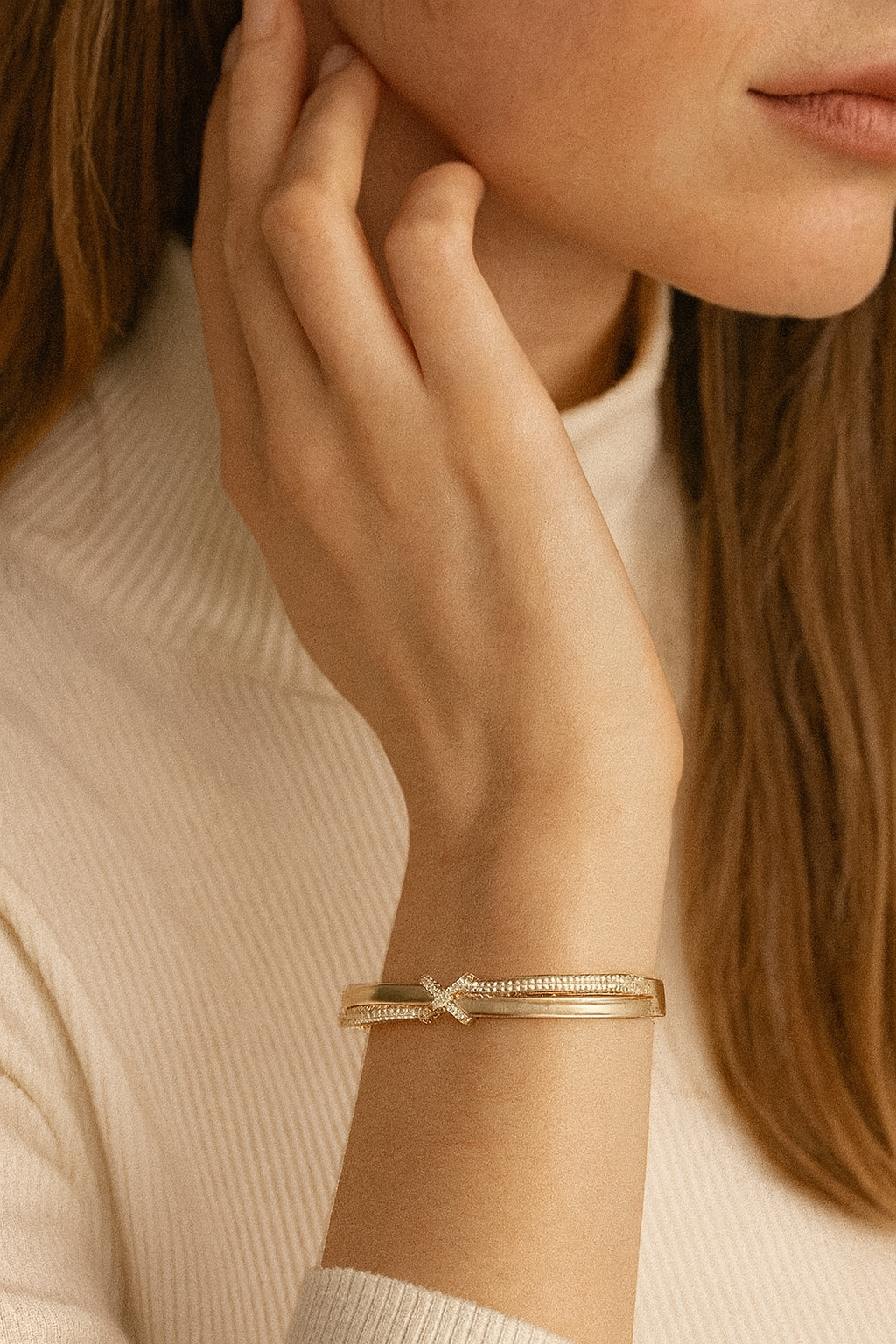 X-Cross Crystal Cuff