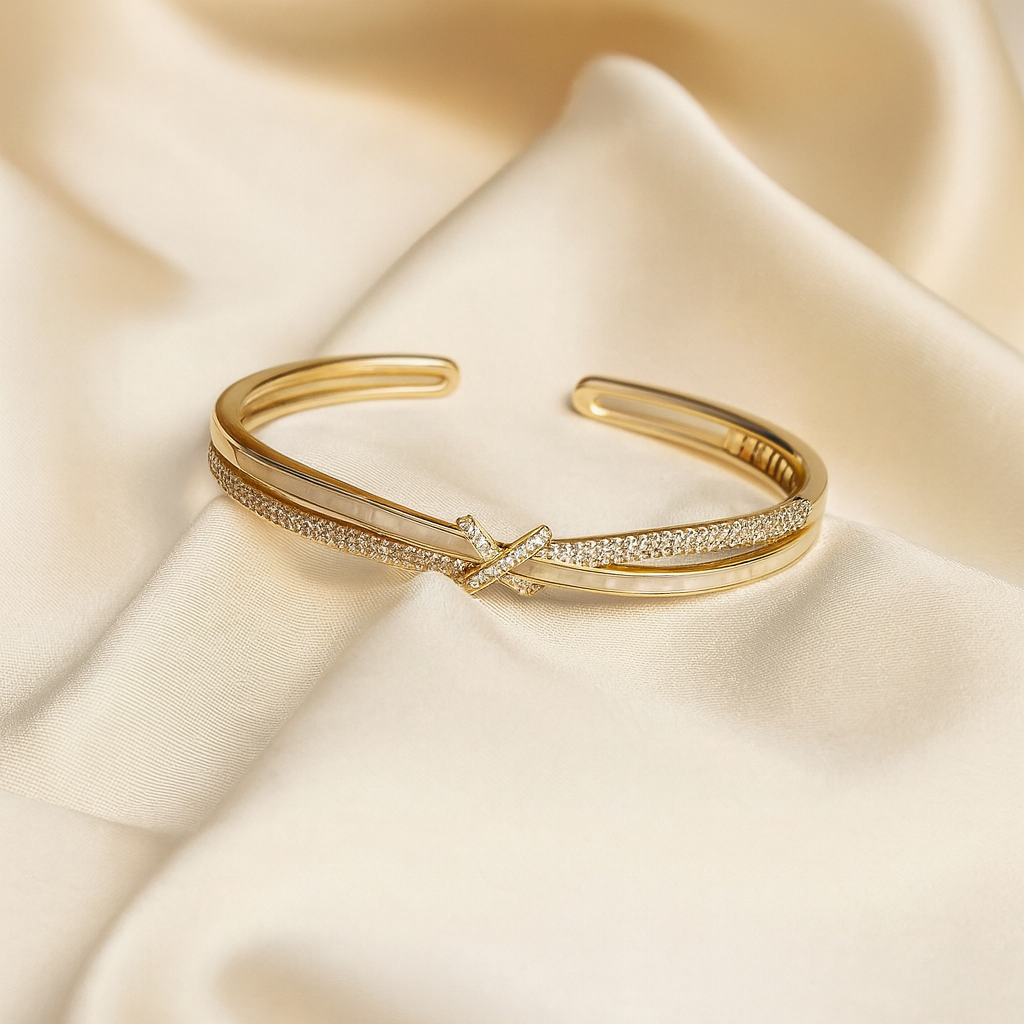 X-Cross Crystal Cuff