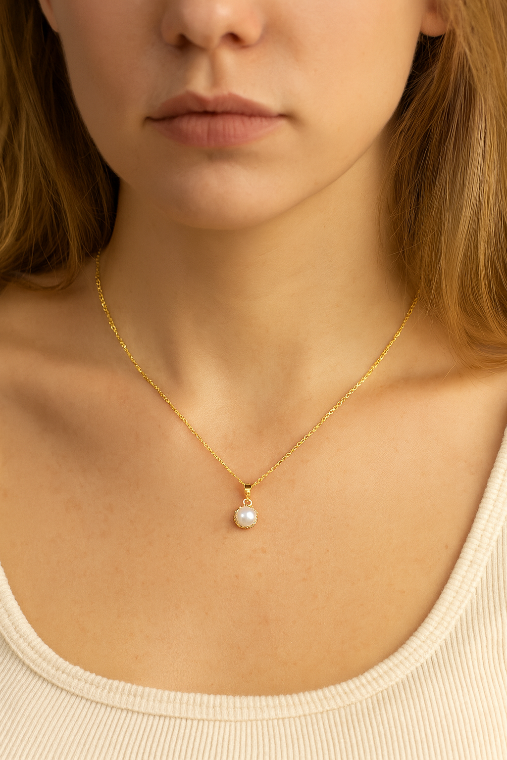 Regal Pearl Pendant Necklace