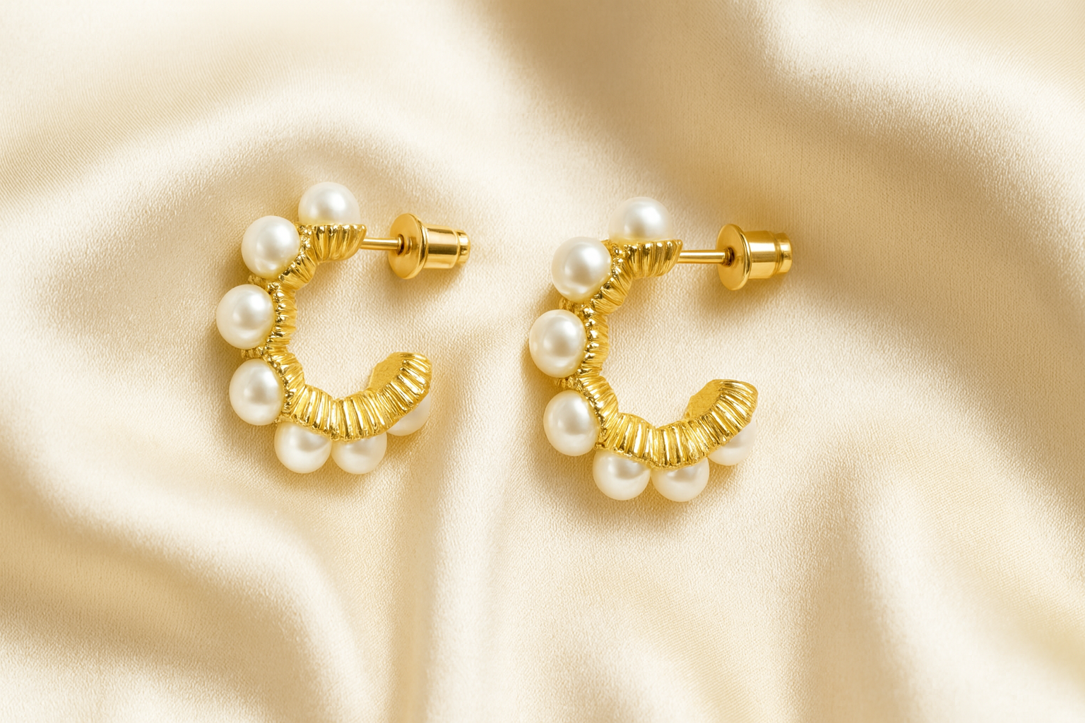 Pearl Hoop Earrings