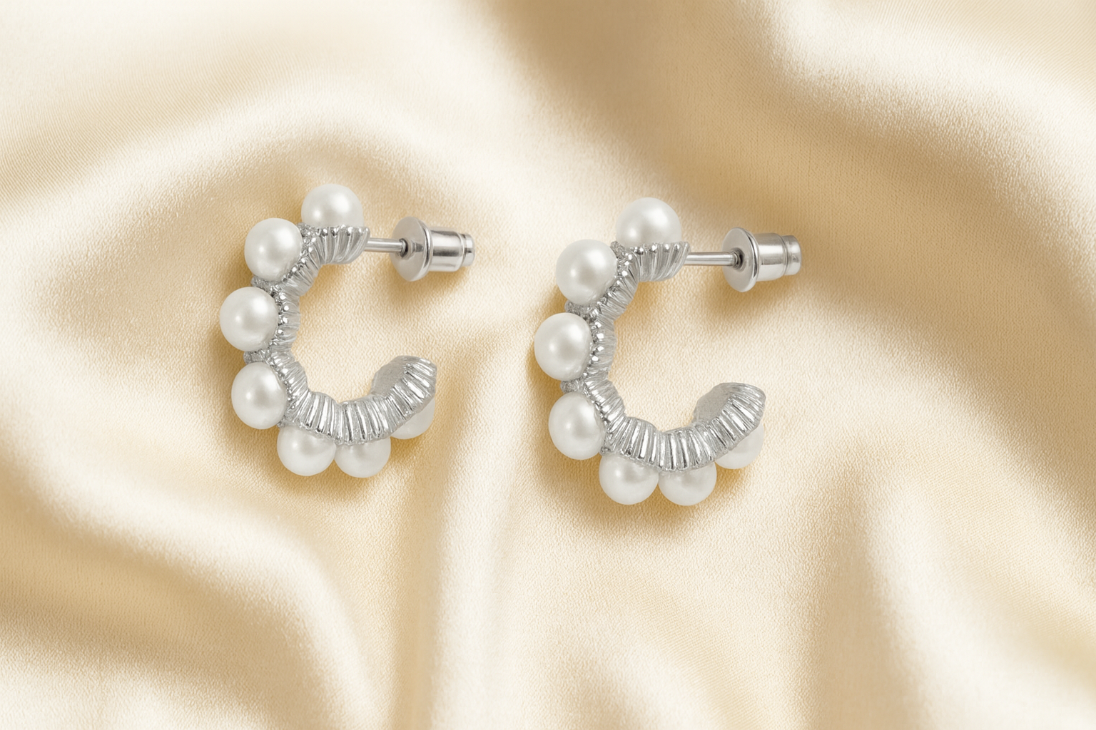 Pearl Hoop Earrings