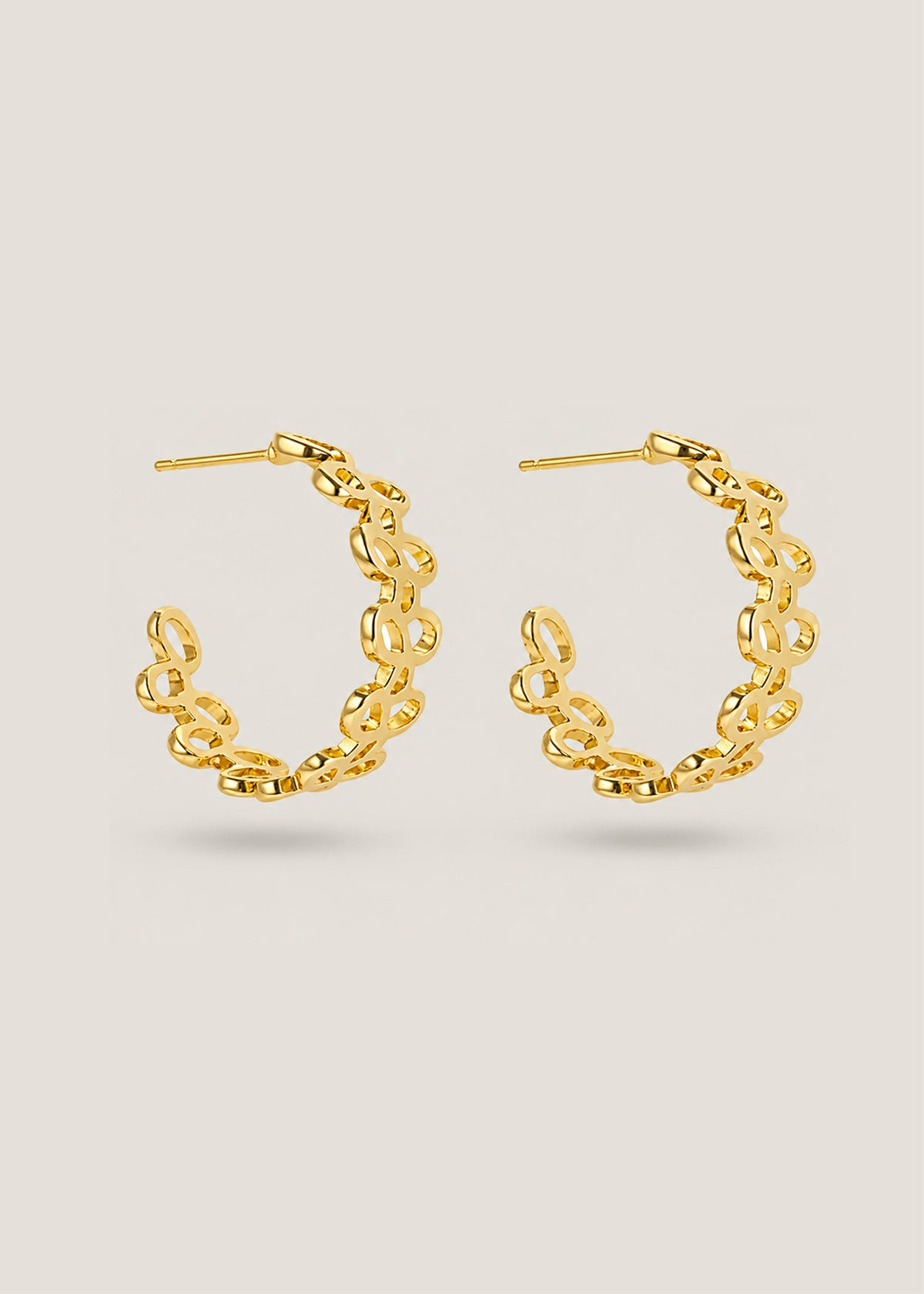 Delicate Vine Hoop Earrings