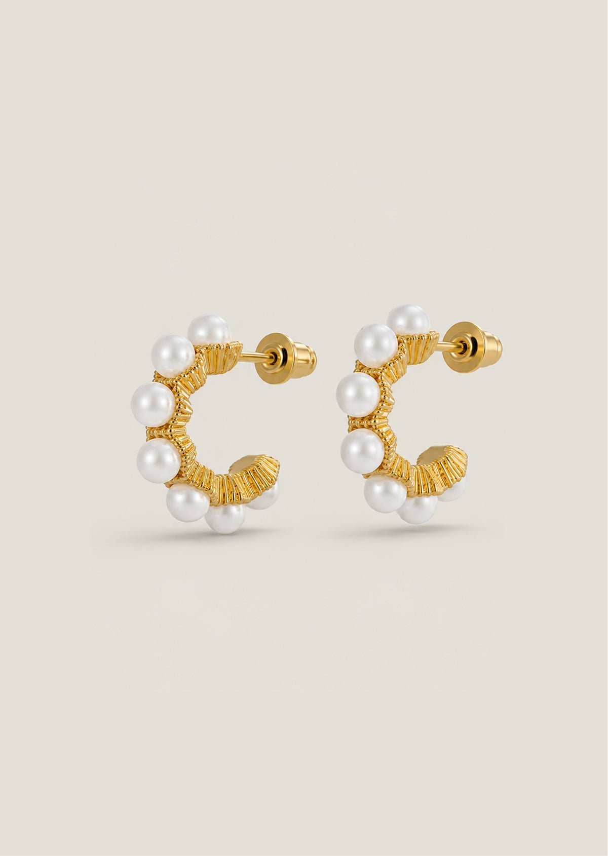 Pearl Hoop Earrings