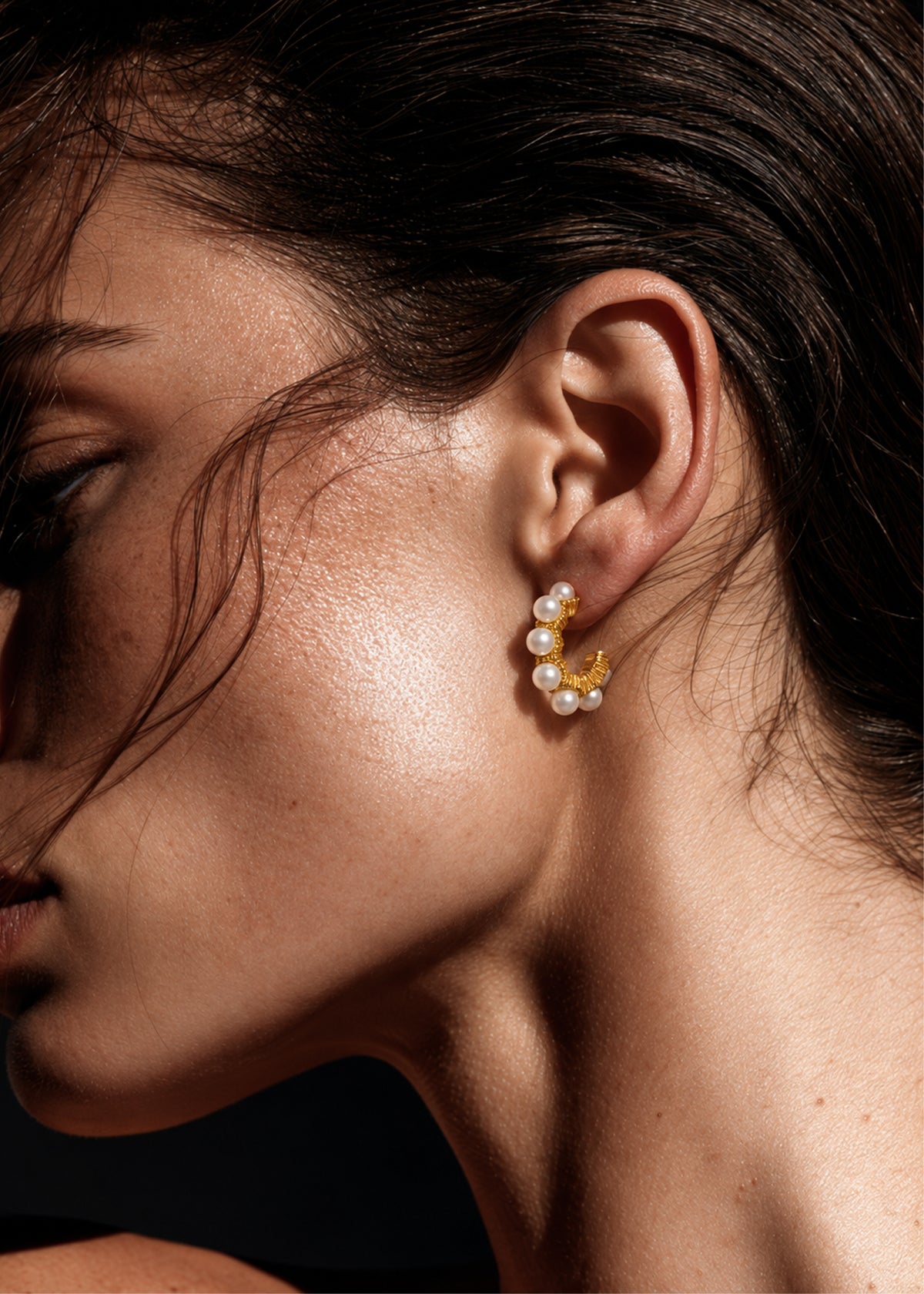 Pearl Hoop Earrings