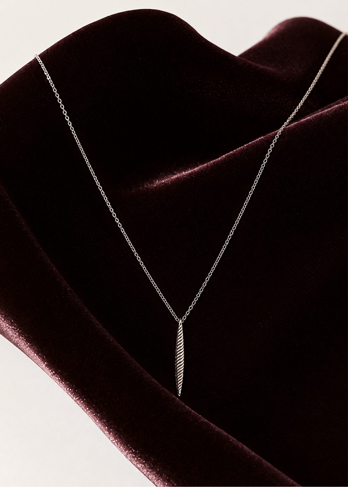 Sleek Wave Pendant Necklace