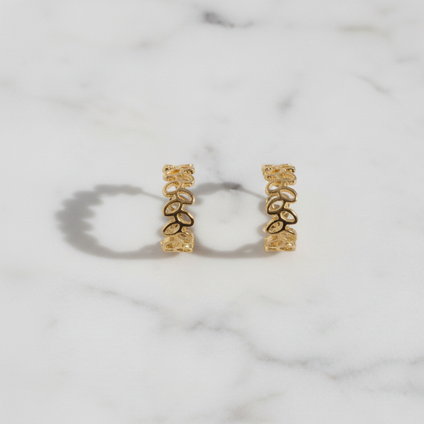 Delicate Vine Hoop Earrings