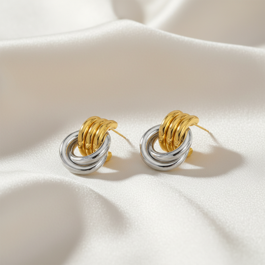 Polished Sphere Hoop Earrings