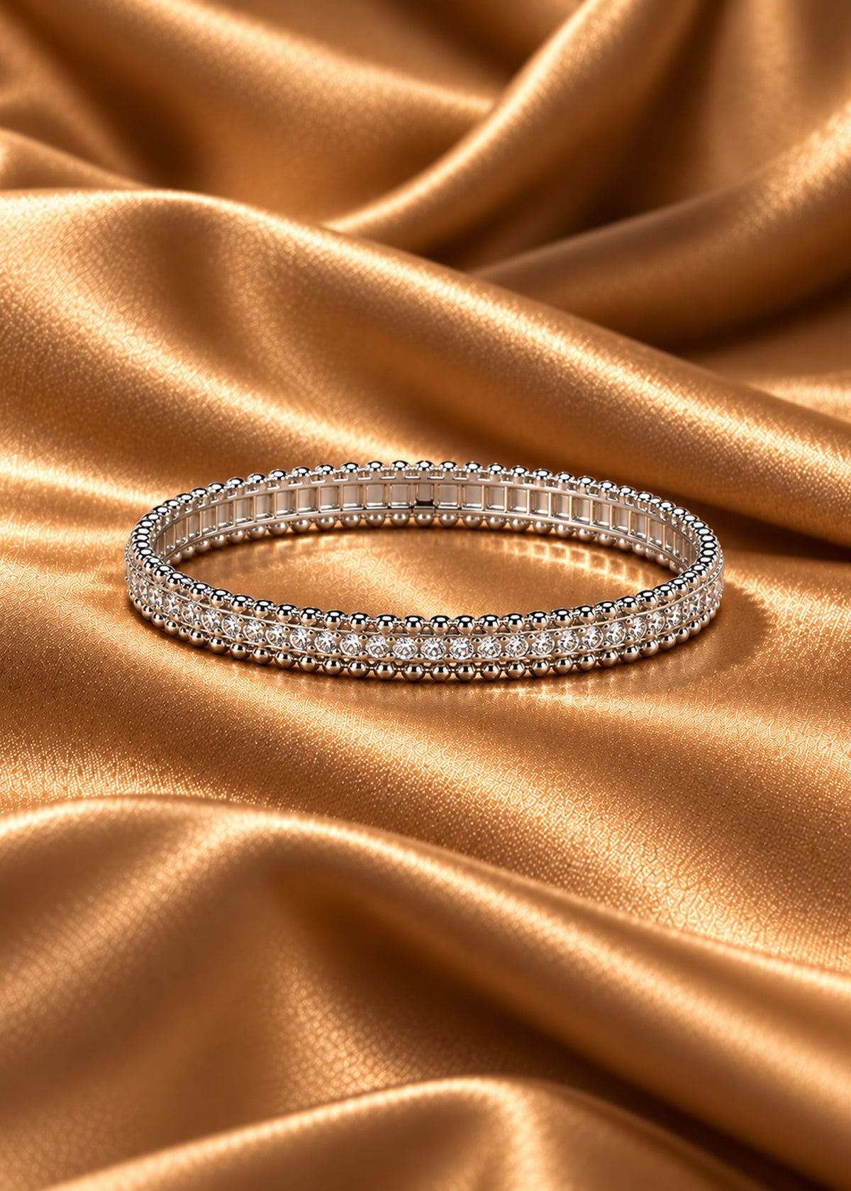Double Row Crystal Bangle