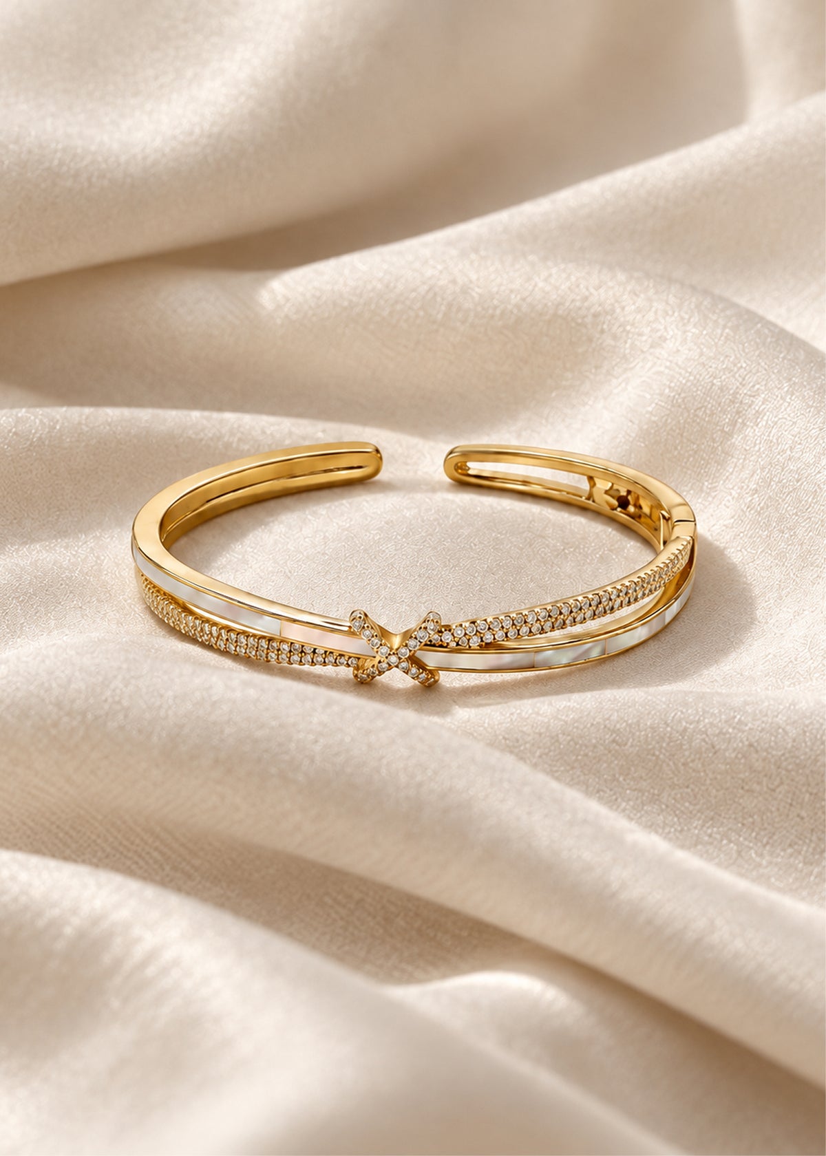 X-Cross Crystal Cuff
