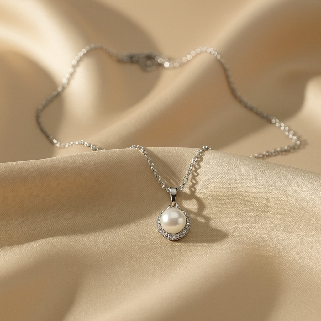 Regal Pearl Pendant Necklace