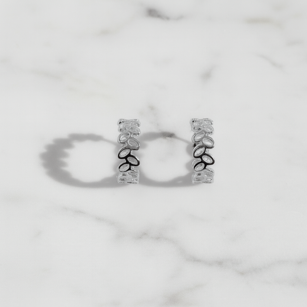 Delicate Vine Hoop Earrings