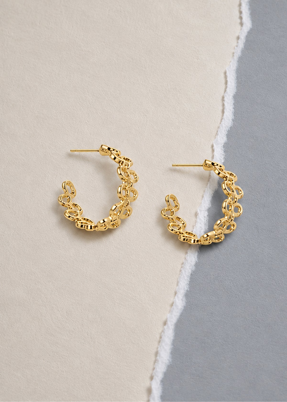 Delicate Vine Hoop Earrings