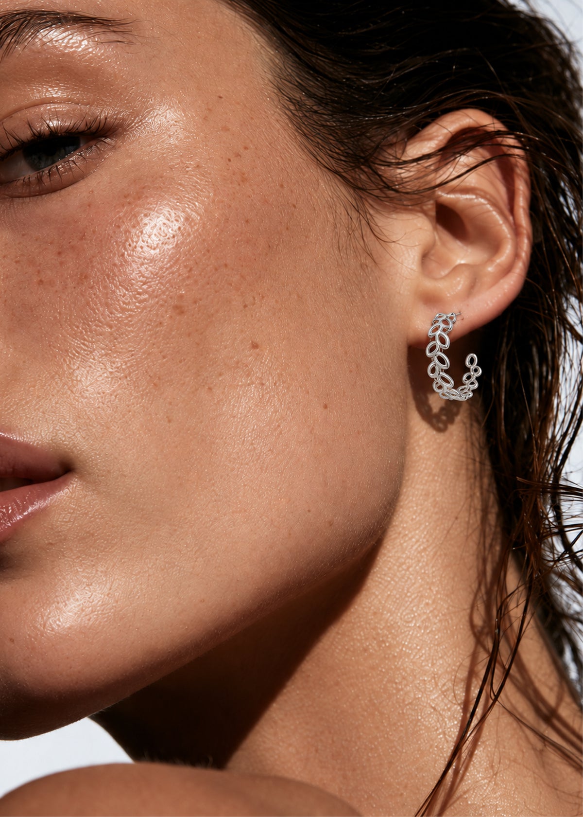 Delicate Vine Hoop Earrings