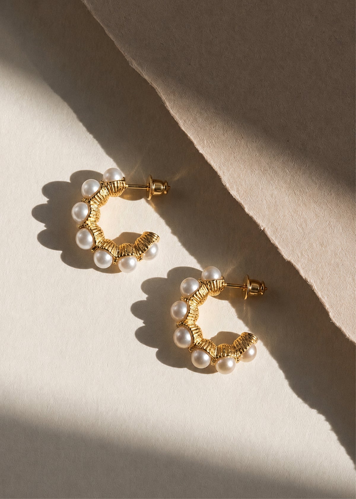 Pearl Hoop Earrings