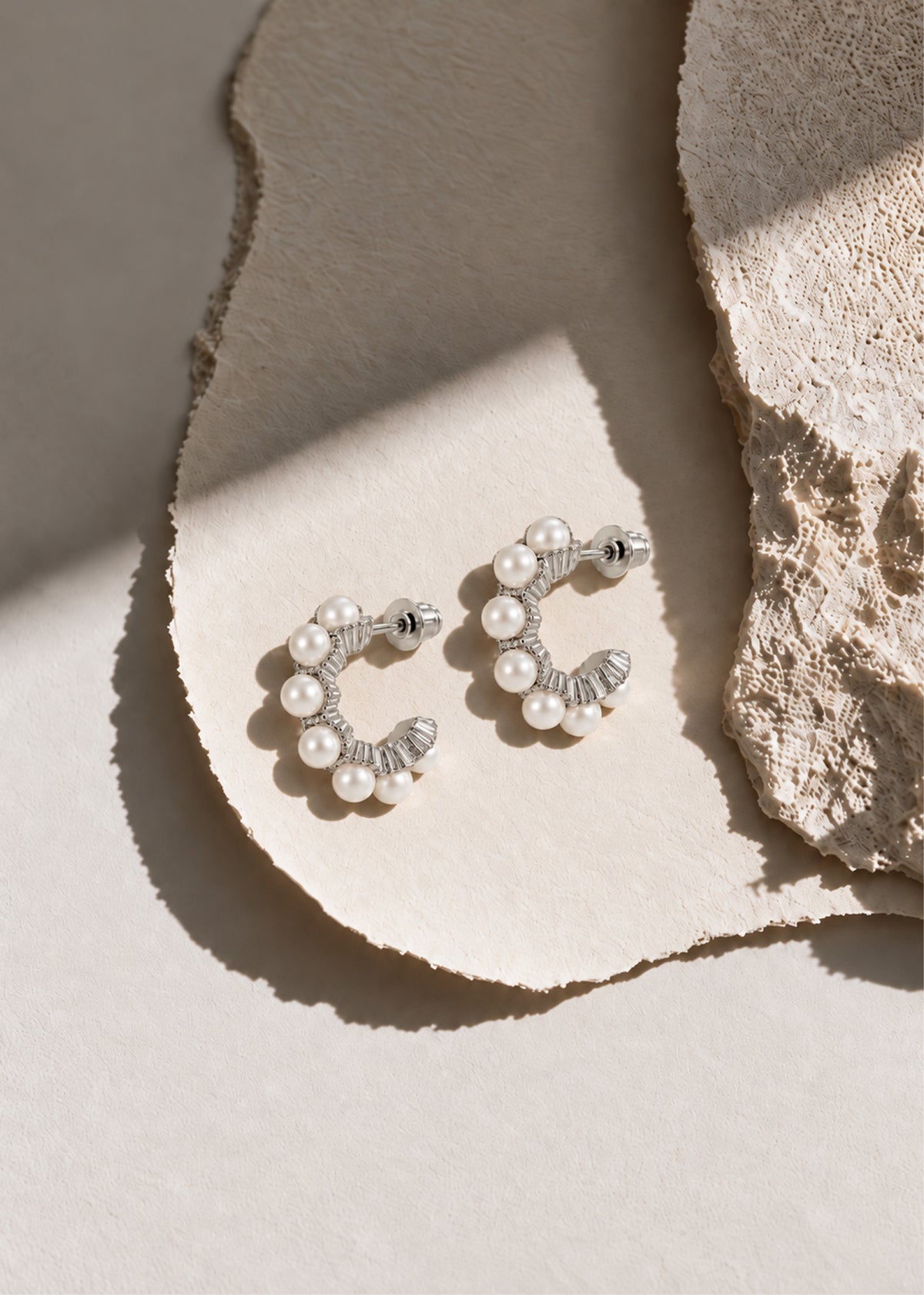 Pearl Hoop Earrings