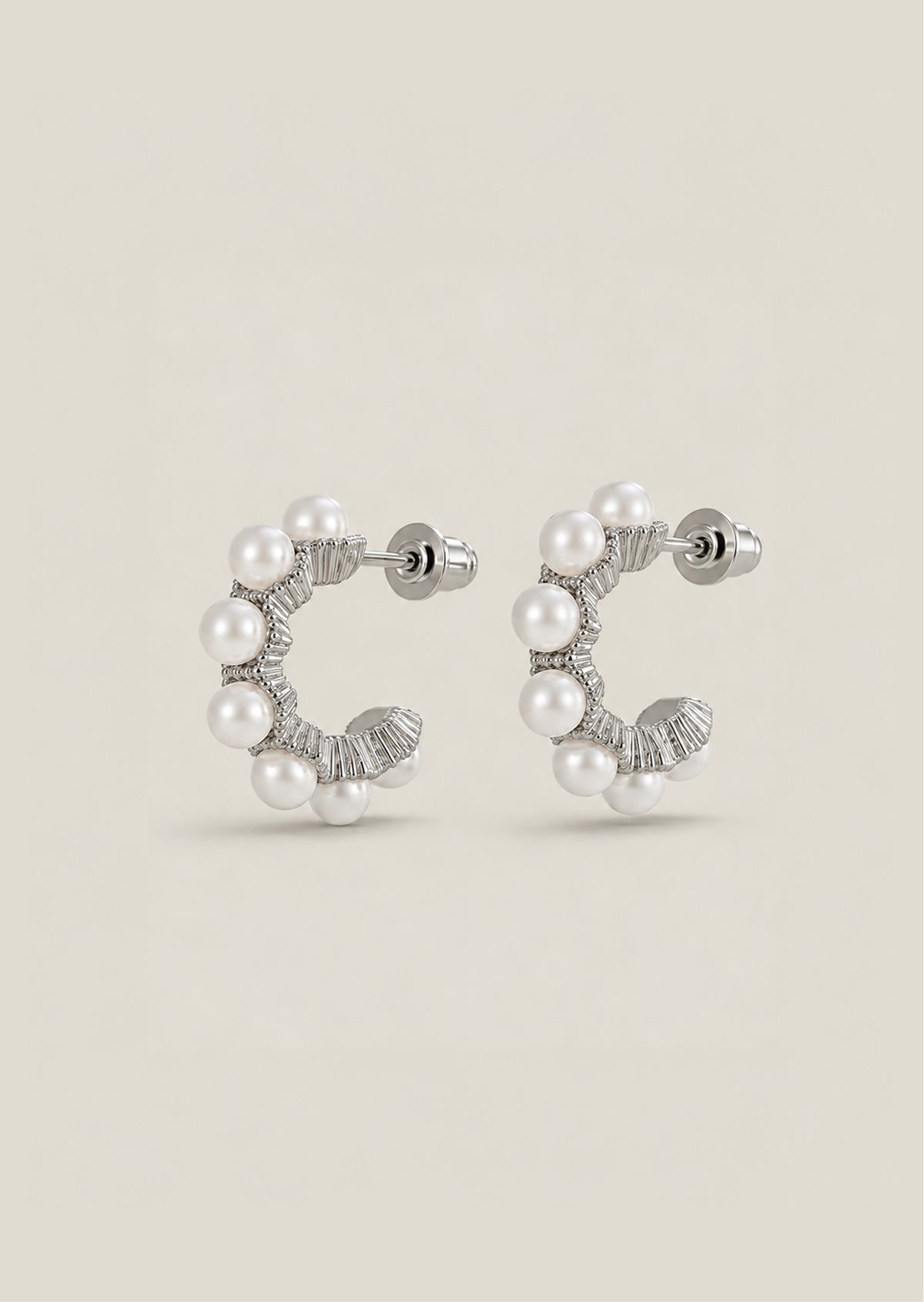 Pearl Hoop Earrings