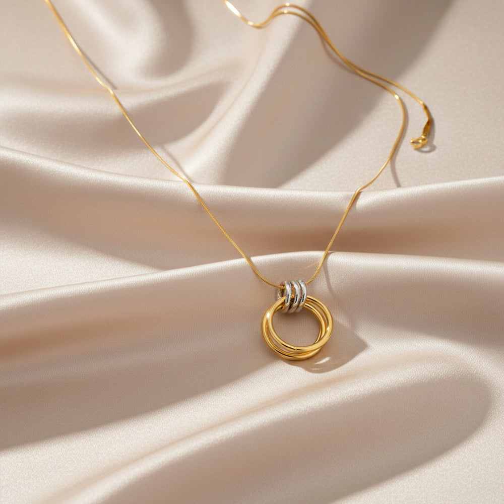 Eternal Intertwined Ring Necklace